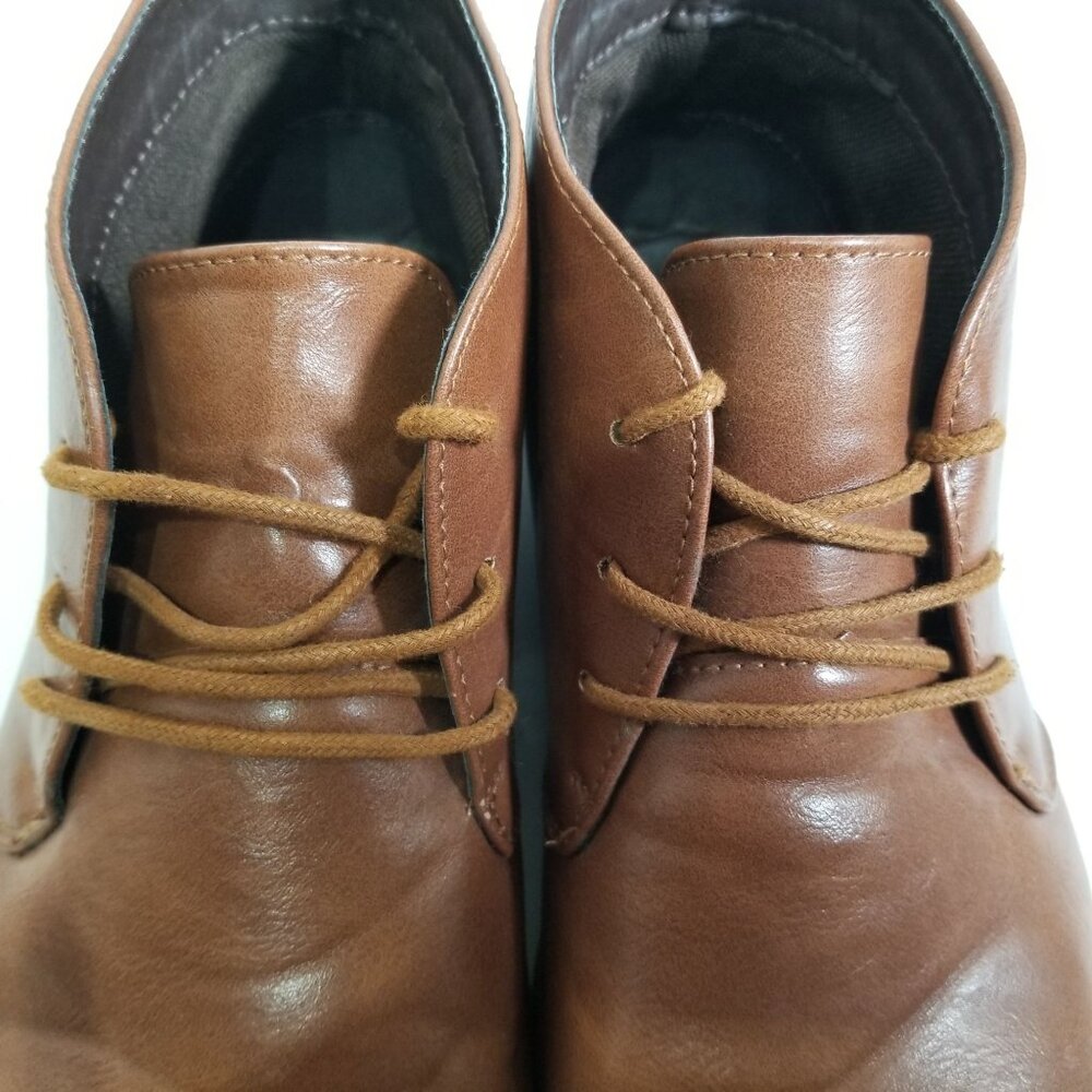 London Fog Womens Ankle Chelsea Boots Shoes 9.50M Brown Lace Up Round Toe - Picture 8 of 14